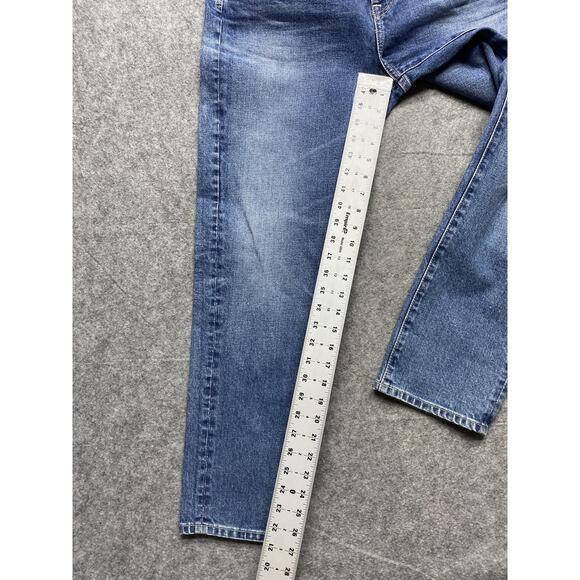 AG Jeans Womens 30R Blue Sloughy Slim Ex Boyfriend Slim Contour 360 Whiskering - Picture 7 of 13